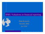 IFRS: Valuations in financial reporting by Shân Kennedy