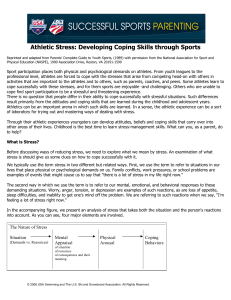 Athletic Stress: Developing Coping Skills through Sports
