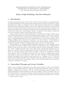 Linear Graph Modeling: One-Port Elements