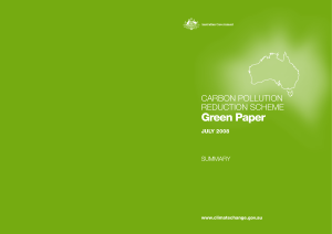 Carbon Pollution Reduction Scheme Green Paper