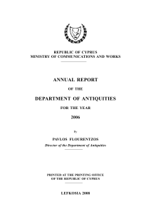 Annual Report of the Department of Antiquities for the year 2006