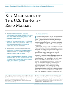 Key Mechanics of Tri-Party Repo Markets