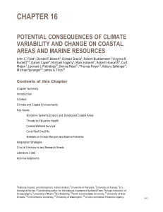 Coastal Areas and Marine Resources (Chapter 16) of the