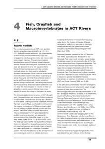 4 Fish, Crayfish and Macroinvertebrates in ACT Rivers