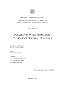 table of contents - Università degli Studi di Verona