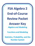 FSA Algebra 2 End-of-Course Review Packet Answer Key
