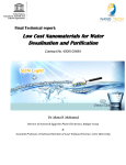 Low Cost Nanomaterials for Water Desalination and