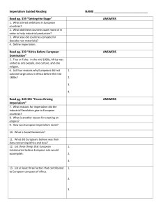 Imperialism Guided Reading