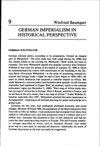 GERMAN IMPERIALISM IN HISTORICAL PERSPECTIVE