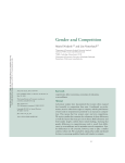 Gender and Competition