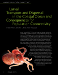 larval transport and Dispersal in the Coastal ocean and