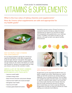 What is the true value of taking vitamins and supplements?