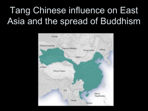 Tang Chinese influence on East Asia