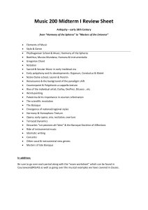 Music 200 Midterm I Review Sheet