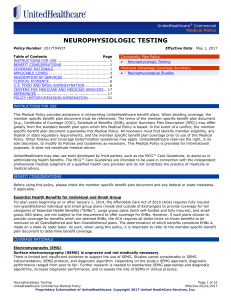 Neurophysiologic Testing - UnitedHealthcareOnline.com