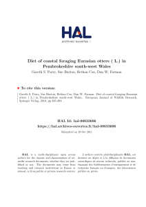 Diet of coastal foraging Eurasian otters ( L.) in Pembrokeshire