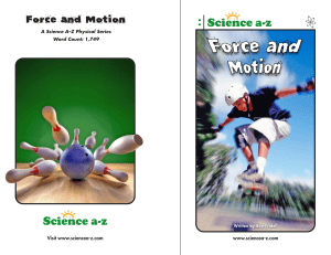 Force and Motion Science A