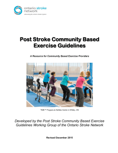 Post Stroke Community Based Exercise Guidelines