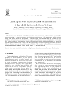 Atom optics with microfabricated optical elements