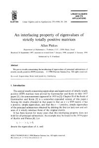 An interlacing property of eigenvalues strictly totally positive