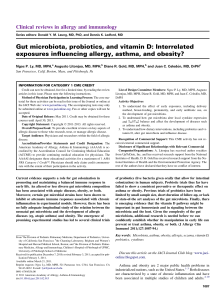 Gut microbiota, probiotics, and vitamin D: Interrelated exposures