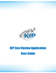 KIP Cost Review Application User Guide
