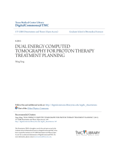 dual energy computed tomography for proton therapy treatment
