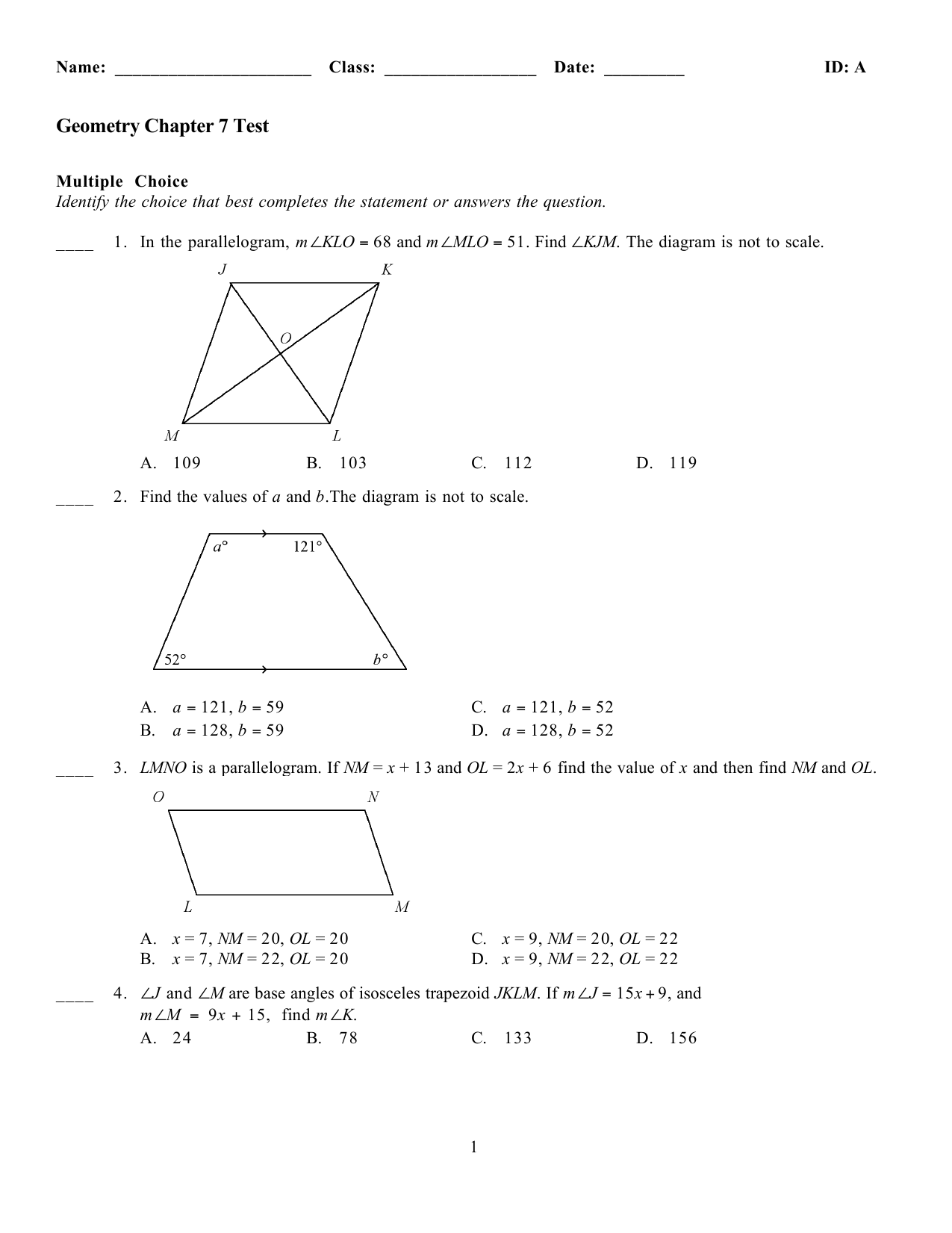 polygons and quadrilaterals answer key homework 2