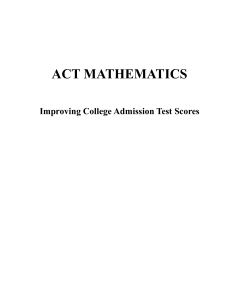 ACT Math Student