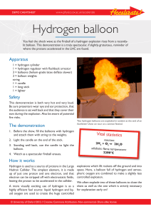 Hydrogen balloon - Oxford Physics