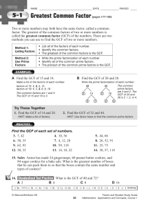 Greatest Common Factor(pages 177–180)