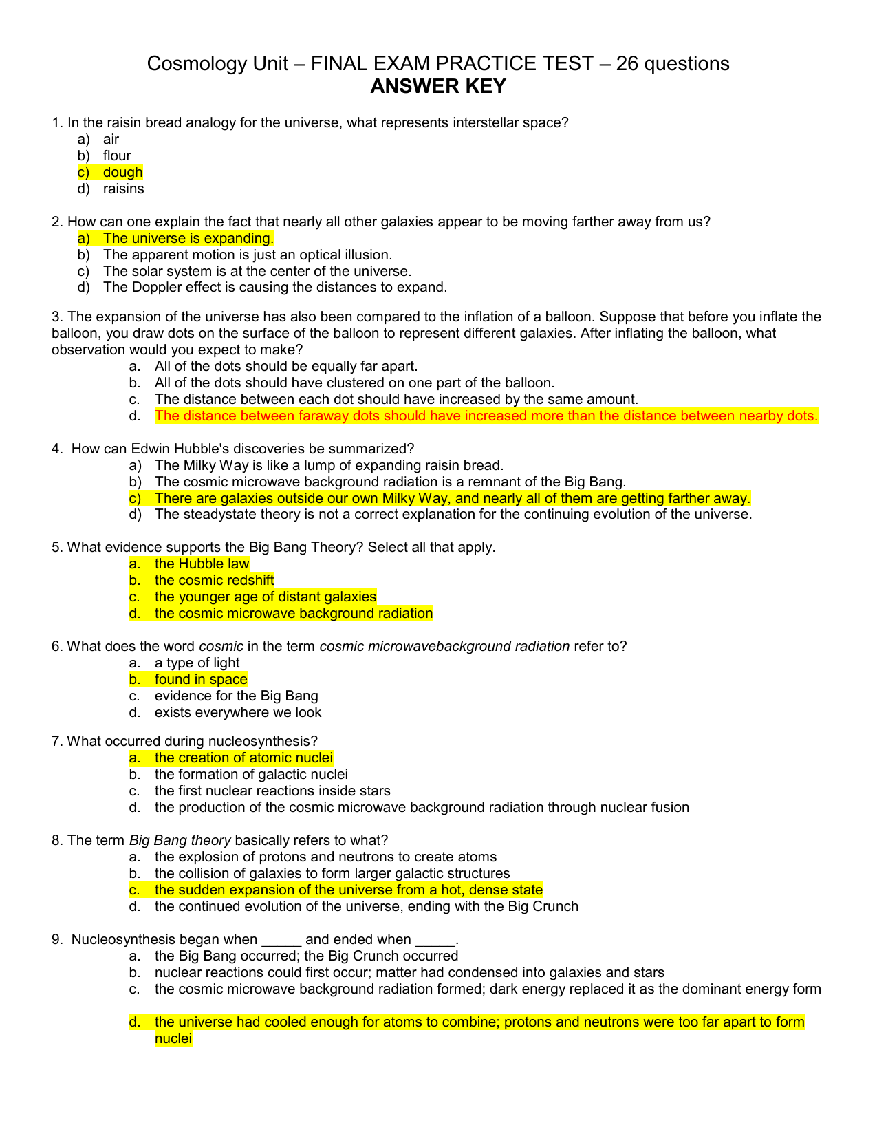 State Exam Practice Test