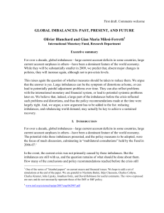 GLOBAL IMBALANCES: PAST, PRESENT, AND FUTURE Olivier