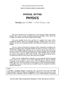 physical setting physics