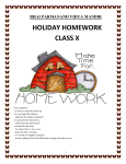 holiday homework class x - Bhai Parmanand Vidya Mandir