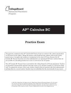 AP® Calculus BC