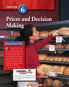 Chapter 6: Prices and Decision Making