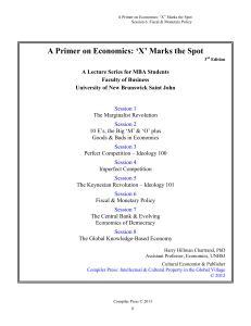 A Primer on Economics: `X` Marks the Spot
