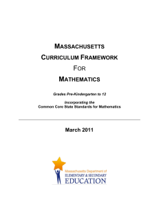 MA Curriculum Framework for Mathematics