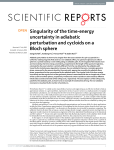 Singularity of the time-energy uncertainty in adiabatic perturbation