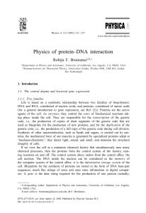 Physics of protein–DNA interaction