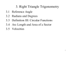 3. Right Triangle Trigonometry