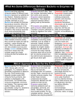 Bacteria vs Enzymes vs Chemicals