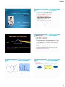 Analytical Chemistry CHEM 21122