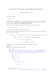 Section 6.6, First-Order Linear Differential Equations