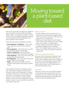 Moving Toward a Plant-Based Diet