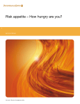Risk appetite – How hungry are you?