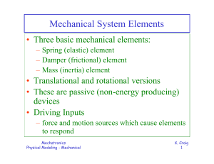 Mechanical System Elements