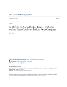 To Defend the Sacred Soil of Texas: Tom Green