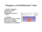 Polygenic and Multifactoral Traits